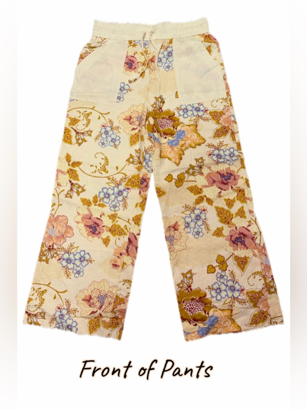House of Harlow- Summer Floral Wide-Leg Pants- L